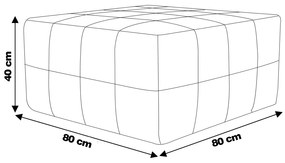 Puff Decorativo Freddie 80x80 Couro Mel G34 - Gran Belo