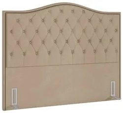 Cabeceira Cama Box Casal King 195cm Siena Z37 Veludo Bege - Mpozenato