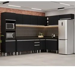Armário de Cozinha Modulada de Canto 8 Peças CP08 Balcão com Tampo Pre
