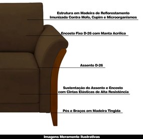 Poltrona Decorativa Pés em Madeira Market Veludo Marrom G45 - Gran Belo