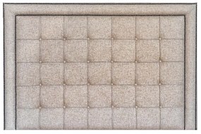 Cabeceira Botonê G com Tachas - Crua - Tecido Tressé Nude Kleiner