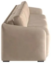 Sofá Cama Casal para Sala 306cm Polska Z08 Veludo Bege - Mpozenato