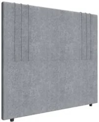 Cabeceira Cama Box Solteiro 90cm Estofada Rama Boucle Cinza Z04 - Mpoz