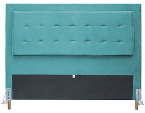Cabeceira Cama Box Solteiro 90cm Paris Suede Turquesa - Sheep Estofados - Água