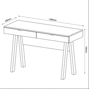 Mesa Escrivaninha para Escritório Home Office ME4128 MDP Branco G69 - Gran Belo