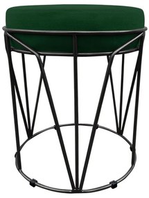 Puff Multiuso com Mesa Babu 2 em 1 Suede Verde Base Preto - D'Rossi'