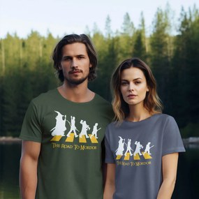 Camiseta Unissex The Road to Mordor O Senhor dos Anéis - Verde Musgo - G