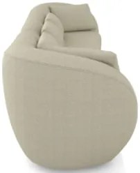 Sofá 2 Lugares 212cm Orgânico Pé Madeira Yume Bouclê Bege Z55 - Mpozen