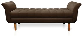 Recamier Olinda Suede 160 cm Pés Chanfrado Castanhos - D'Rossi - Marrom