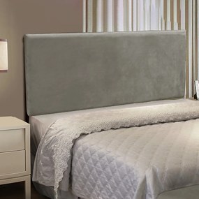 Cabeceira Solteiro Cama Box 90cm Painel Clean Suede M11 - D'Rossi - Grafite