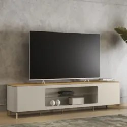 Rack Bancada Para TV 85 Pol 239cm Martan Tauari/Off Flex L06 - Mpozena