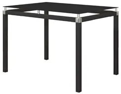 Jogo de Mesa Malva 107cm e 4 Cadeiras 118 Preto - Artefamol