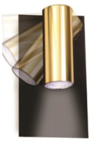 Arandela Swilver Tubo 1 Facho Movel 6,5X09X19Cm 1Xmr11 C/ Interruptor... (CHAMPANHE / DOURADO BRILHO)