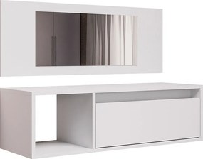 Penteadeira Camarim Gênesis com Nicho Decorativo e Gaveta Branco G96 - Gran Belo