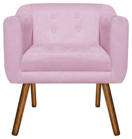 POLTRONA JULIA SUEDE ROSA BEBE PES PALIT