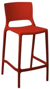 Banqueta Alta Cozinha Vermelho Empilhável Urano em Polipropileno Acrilys