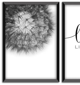 Kit 03 Quadros Decorativos "Love Lives" 43x33 cm - D'Rossi