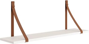 Conjunto Luna com 2 Prateleiras Branco - 89cmx19cmx29cm - Conjunto Luna com 2 Prateleiras Branco Fosco - 89cmx19cmx29cm