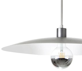 Pendente Eclisse Ø50X40Cm Disco Curvo Metal Alumínio 1Xe27 - Old Artis... (LUNA / ROSE FOSCO)