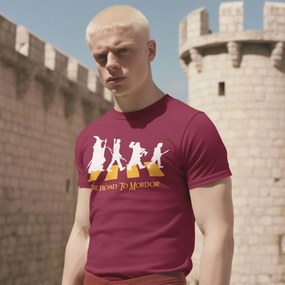 Camiseta Unissex The Road to Mordor O Senhor dos Anéis - Vinho - P