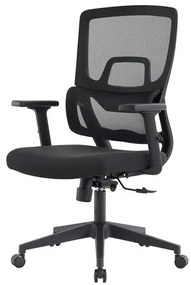 Cadeira Chelsea Diretor Tela Preta Base de Nylon com Rodizio - 76617 Sun House