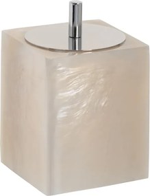 Porta Cotonetes em Resina – Sottile Casa  Madrepérola - Cromado