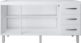 Balcão Vinca 3 Portas 3 Gavetas Cozinha MB1 150cm