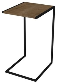 Mesa Lateral Encosto Para Sofa Industrial Vermont - Preto