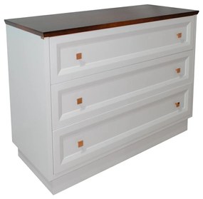 Cômoda Louvre - Branco com Tampo Vintage Clássico Kleiner
