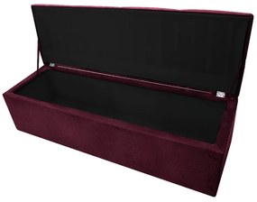 Calçadeira Munique 140 cm Casal Suede Bordô - ADJ Decor