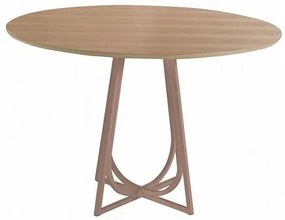 Mesa de Jantar Yuna Louro Freijó Com Base Chocolate Leve 70cm - 77389 Sun House