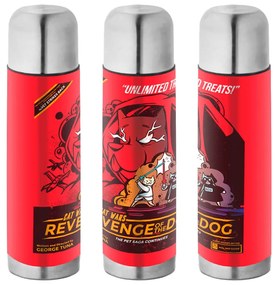 Garrafa Térmica 500 ml Cat Wars Vermelha Revenge of the Dog