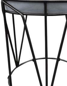 Puff Multiuso com Mesa Babu 2 em 1 Suede Cinza Base Preto - D'Rossi