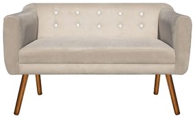 NAMORADEIRA JULIA 2 LUGARES SUEDE BEGE C