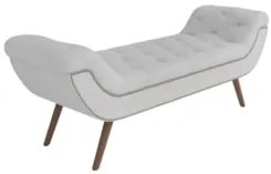 Puff Recamier Calçadeira 195cm Pés Palito Madeira Venêto Z37 Boucle Br