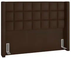 Cabeceira Cama Box King 195cm Pisa Z37 Sintético Marrom - Mpozenato