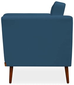 Poltrona Decorativa Siena Veludo Azul Marinho
