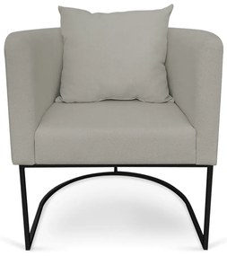 Poltrona Paola Linho Base Metálica Preto D03 - D'Rossi  - A26 Grafite