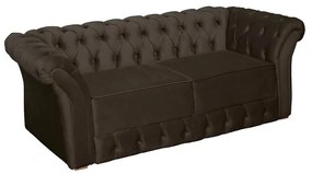 Namoradeira Sofá 2 Lugares Chesterfield Capitonê 186cm Veludo Marrom - Sheep Estofados - Marrom