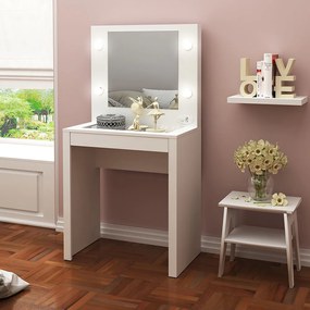 Penteadeira para Quarto Decorativa PE2017 MPD Branco G69 - Gran Belo