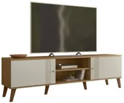 Rack Bancada Para TV 75 Pol 180cm Sia Nature/Off Z49 - Mpozenato