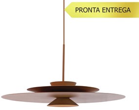 Pendente Tule Ø60X25,4Cm 1Xmr16 - Usina 25121/60 (FA-F - Flor-de-Anis Fosco, Igual a Cor 1)