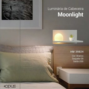 Arandela Moonlight 30X16X14,5Cm 1 X G9 Ip20 Preto Opus Hm 31927