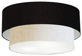 Plafon Para Corredor Cilíndrico SC-3017 Cúpula Cor Preto Linho Bege
