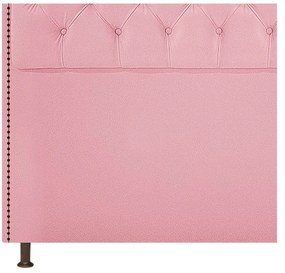 Cabeceira Estofada Yasmim 140 cm Casal Suede Rosa Bebê - ADJ Decor