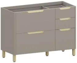 Balcão de Cozinha Para Pia 120cm 2 Portas Marina Cinammon L01 - Mpozen