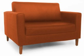 Conjunto Namoradeira + Poltrona Gabriela Suede Telha