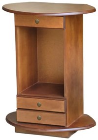 Mesa de Telefone com 1 Nicho e 3 Gavetas - Wood Prime NP 10607