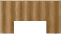 Cabeceira Casal e Queen Painel Ripado 241cm Palmeira Nature L06 - Mpoz
