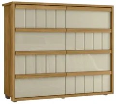 Cômoda Para Quarto Com 8 Gavetas 136cm Avila Opala/Cumaru Z10 - Mpozen